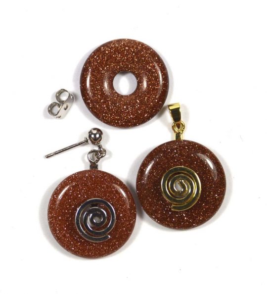 Goldfluss Donut ca. 2 cm Bohrung ca. 5 mm