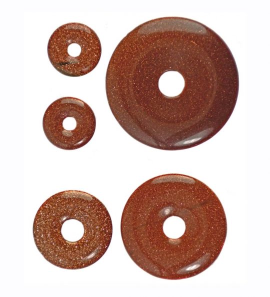 Goldfluss Donut ca. 2 cm Bohrung ca. 5 mm