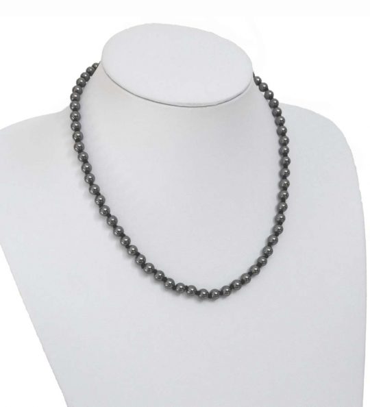 Hämatit Kugelkette ca. 45 cm mit einem Kugeldurchmesser von ca. 6 mm