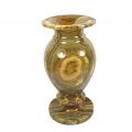 Vase Jorinde grün braun gemustertes Onyx Marmor Ansicht hinten