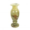 Vase Joringel aus grün braunem Onyx Marmor Ansicht vorn