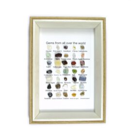 Steinsammlung gerahmt