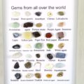 Steinsammlung gerahmt Nahansicht