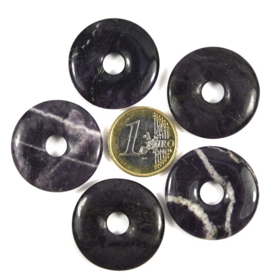 Purple Heart Donut ca. 3 cm Bohrung ca. 8 mm