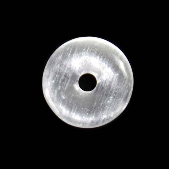 Selenit Donut Durchmesser ca. 3 cm Bohrung ca. 6 mm