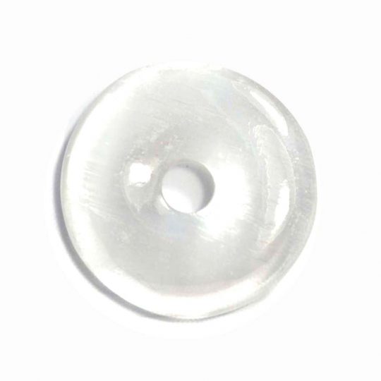 Selenit Donut Durchmesser ca. 3 cm Bohrung ca. 6 mm