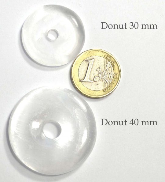 Selenit Donut Durchmesser ca. 3 cm Bohrung ca. 6 mm