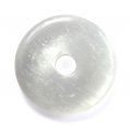 halbtransparenter Selenit Donut 40 mm