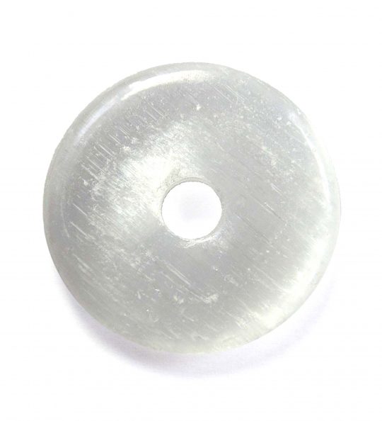 Selenit Donut Durchmesser ca. 4 cm Bohrung ca. 8 mm