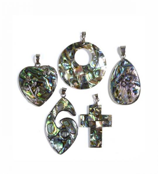Anhänger verschiedene Motive mit Abalone/Paua