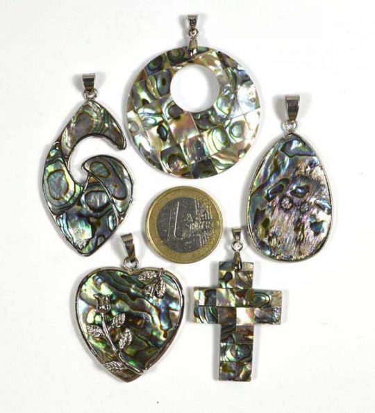 Anhänger verschiedene Motive mit Abalone/Paua