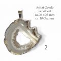 Achat Geode versilbert Einzelstück Abbildung 2