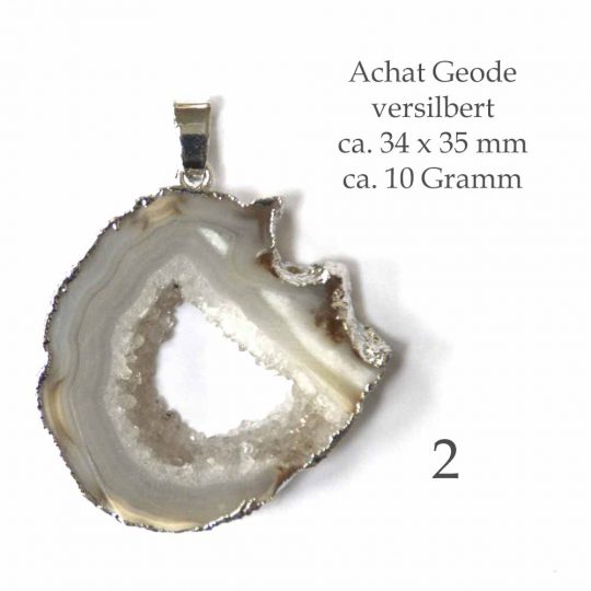 Anhänger Achat Geode versilbert