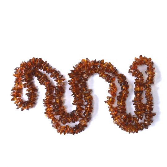 bildschöne Bernsteinkette in 70 cm cognac aus fossilem Naturbernstein