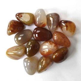 Carneol Achat Trommelsteine gebohrt