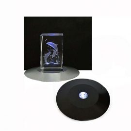 Farbwechsellicht Sockel Ufo mit Stopp Funktion in silber und schwarz