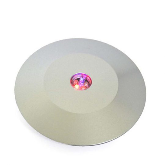 Farbwechsellicht Sockel Ufo mit Stopp Funktion in silber und schwarz