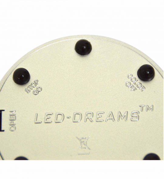 Farbwechsellicht Sockel Ufo mit Stopp Funktion in silber und schwarz