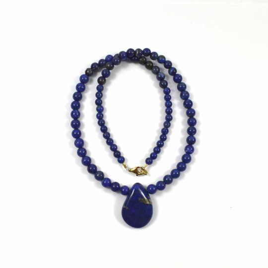 <p>blaues Lapislazuli Geschenk Set Kette Armband und Ohrringe</p>