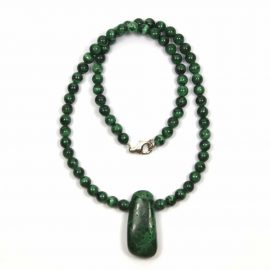 Malachit Kugelkette mit Anhänger