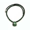 Malachit Kugelkette mit Anhänger