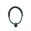 Malachit Kugelkette mit Trommelsteinanhänger