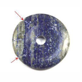 Lapislazuli Donut 5 cm mit zwei leichten Beschädigungen am Rand