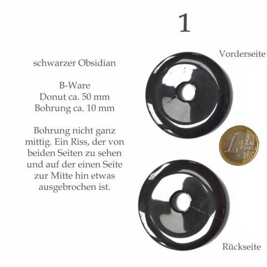 Donuts B-Ware schwarzer Obsidian