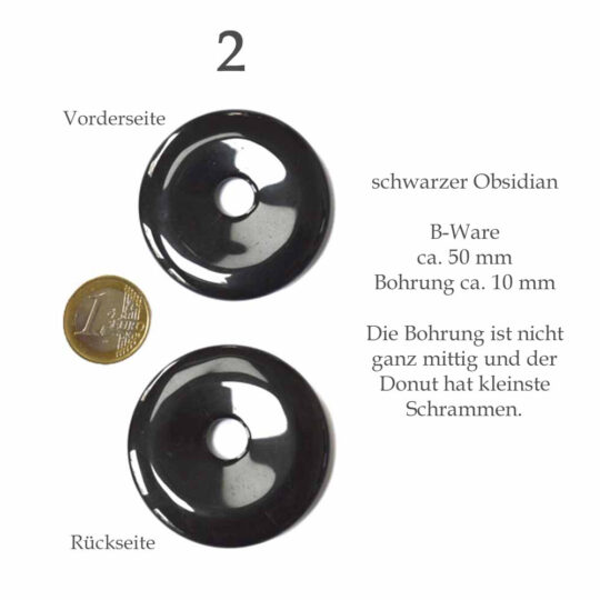 Donuts B-Ware schwarzer Obsidian