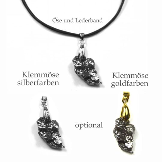 Meteoritenstück aus Eisen und Nickel mit Öse