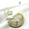 Opal Silberring offen Einzelstück 4 mit 1-Euro-Stück