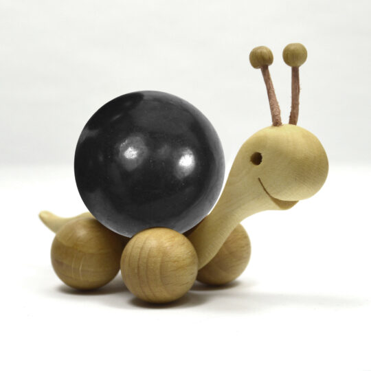 Schnecke Rolltier groß mit Edelsteinkugel ca. 40 mm