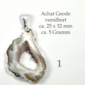 Achat Geode versilbert Einzelstück 1