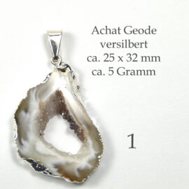 Achat Geode versilbert Einzelstück 1