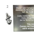 Meteorit Anhänger Einzelstück 2 Rückseite mit Certifikat