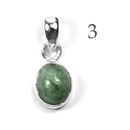 Beliebter Edelsteinanhänger Smaragd in 925er Silber