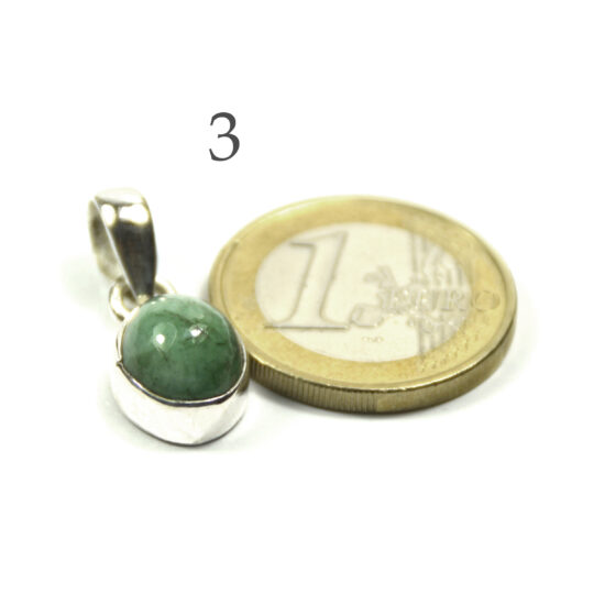 Beliebter Edelsteinanhänger Smaragd in 925er Silber