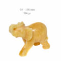 Elefant aus gelbem Aragonit Ansicht von links