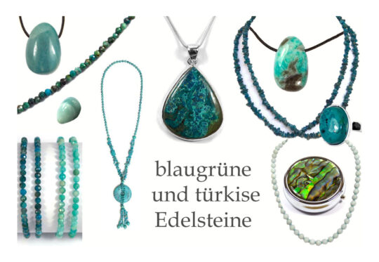 blaugrüne Edelsteine Hauptbild