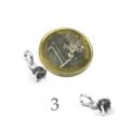 Rohdiamant Edelsteinanhänger Silber mit 1 Euro Stück