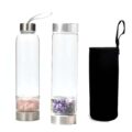 Trinkflasche Edelsteine Glas