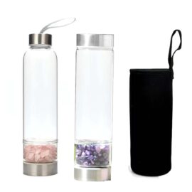 Trinkflasche Edelsteine Glas