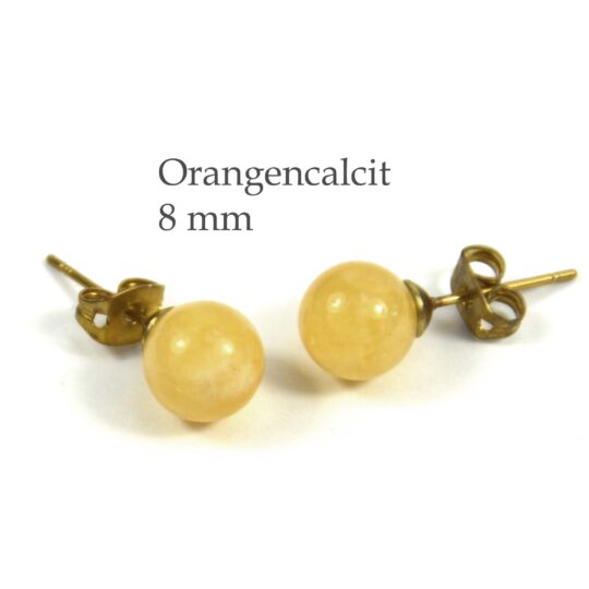 Orangencalcit Ohrstecker