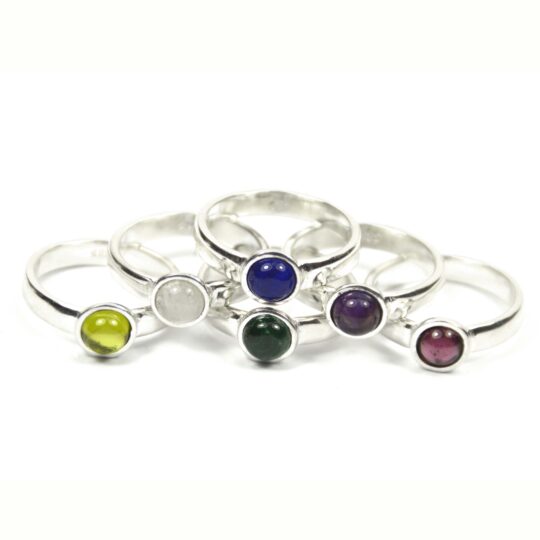 Granat Silberring