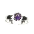 Schlichter Silberring Amethyst