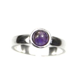 Schlichter Silberring Amethyst