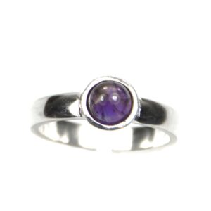 Schlichter Silberring Amethyst
