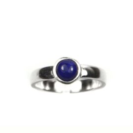Schlichter Silberring Lapislazuli