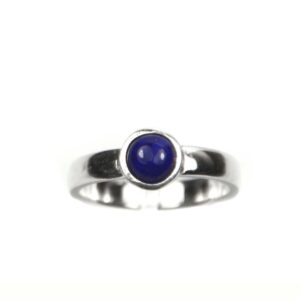 Schlichter Silberring Lapislazuli