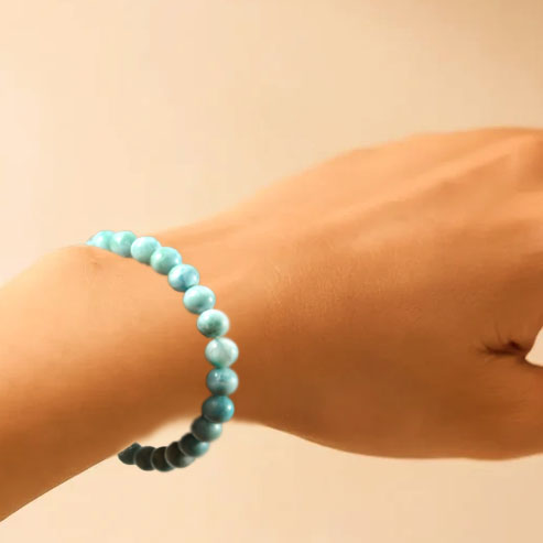 Larimar Kugelarmband 8 mm Stretch